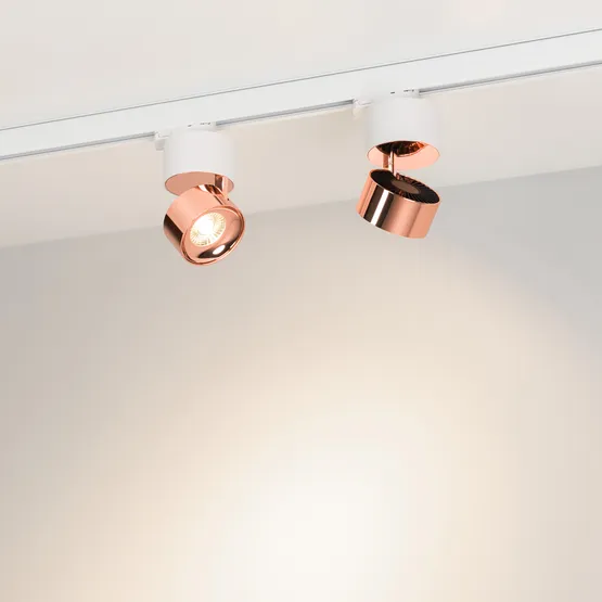 Фото #3 товара Светильник SP-PLURIO-TRACK-4TR-R77-9W Day4000 (WH-COP, 36 deg, 230V) (Arlight, IP20 Металл, 3 года)