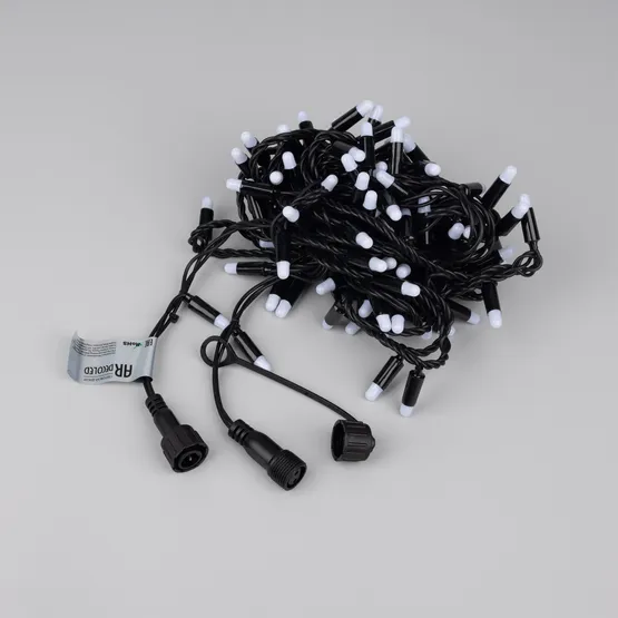 Фото #4 товара Светодиодная гирлянда ARD-STRING-CLASSIC-1000-BLACK-100LED-MILK-PULSE White (230V, 7W) (Ardecoled, IP65, 1 год)