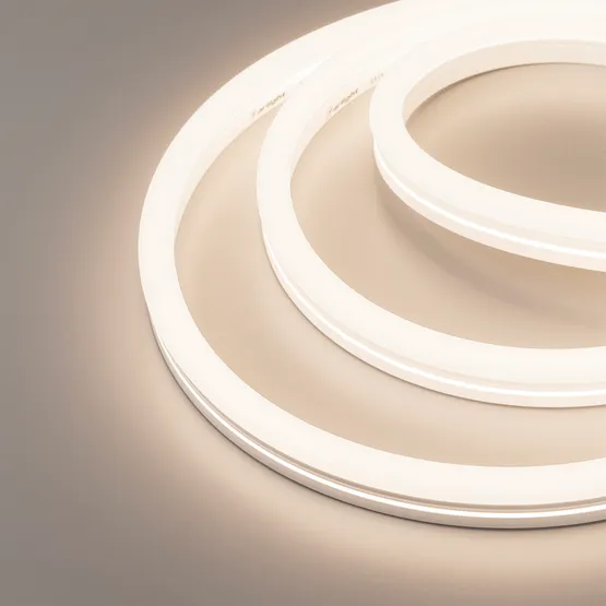 Фото товара Светодиодная лента герметичная MOONLIGHT-SIDE-X336-12x24mm 230V Warm3500 (11 W/m, IP65, 50m, wire x1) (Arlight, Грибовидная форма)