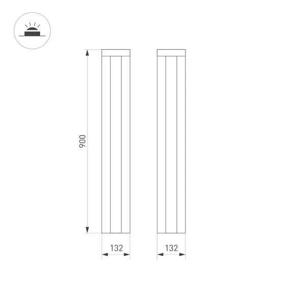 Фото #6 товара Светильник LGD-FLINT-BOLL-H900-18W Warm3000 (BK, 45 deg, 230V) (Arlight, IP65 Металл, 3 года)