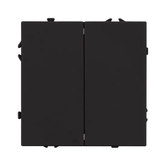 Фото #2 товара Механизм выключателя двухклавишный проходной SWT-NOBE-MKP2-SFPL-BK (230V, 10A) (Arlight, -)