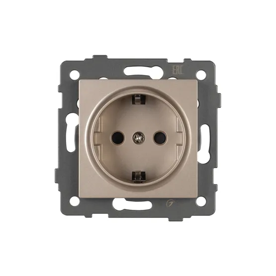 Фото #3 товара Механизм электрической розетки SCT-MEU1-PL-GD-V (250V, 16A) (Arlight, -)