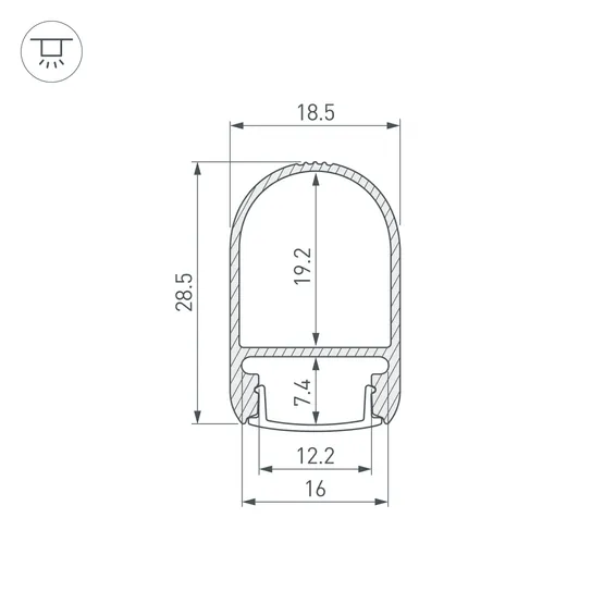 Фото #3 товара Профиль WARDROBE-1930-2000 ANOD (Arlight, Алюминий)