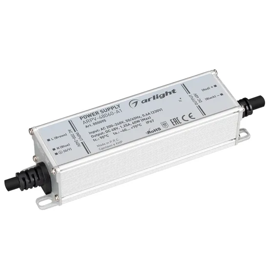 Фото товара Блок питания ARPV-48060-A1 (48V, 1.25A, 60W) (Arlight, IP67 Металл, 3 года)