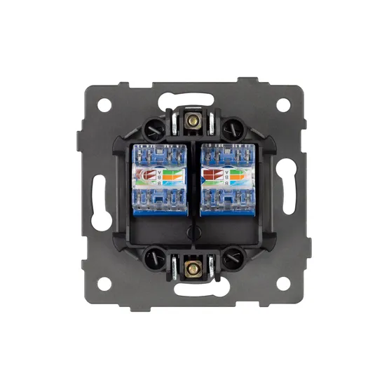 Фото #2 товара Механизм компьютерной розетки двойной SCT-MPC2-PL-GD-V (RJ-45, CAT6) (Arlight, -)