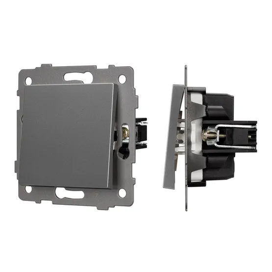 Фото #1 товара Механизм выключателя одноклавишный перекрёстный SWT-MKX1-PL-GR-V (250V, 10A) (Arlight, -)