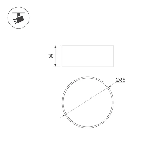 Фото #3 товара Насадка антибликовая LGD-ARTIFACT-FULL-SNOOT-R65 (BK) (Arlight, Металл)