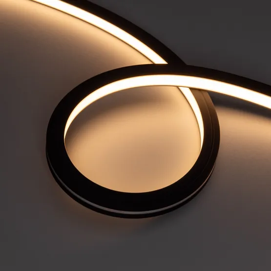 Фото товара Светодиодная лента герметичная NOVA-TOP-BLACK-A120-16x15mm 24V Warm3000 (10 W/m, IP67, 2835, 5m, wire x2) (Arlight, Вывод боковой, 5 лет)