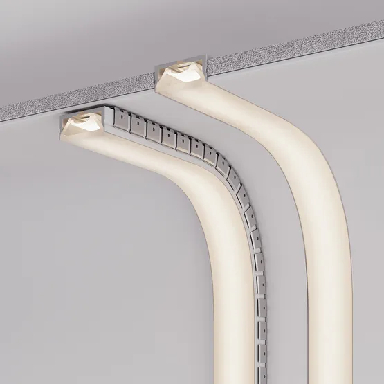 Фото #3 товара Силиконовый профиль WPH-FLEX-5025-TOP-S23-5m WHITE (Arlight, Силикон)