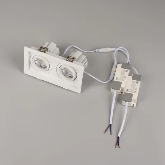 Фото #4 товара Светильник MS-VORTEX-BUILT-S170x90-2x12W Day4000 (WH-WH, 20 deg, 230V) (Arlight, IP20 Металл, 5 лет)