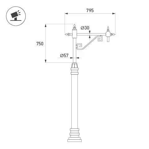 Фото #2 товара Кронштейн OXOR-SB4-1 BLACK (Arlight, Сталь)