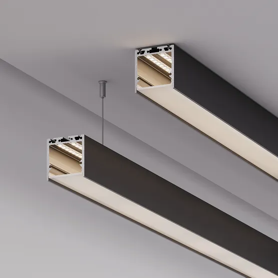 Фото #5 товара Профиль с экраном SL-LINE-3535-2500 BLACK+OPAL (Arlight, Алюминий)