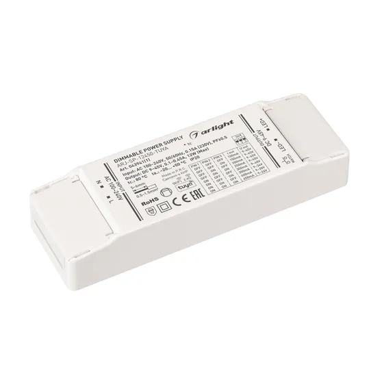 Фото товара Блок питания ARJ-SP-12450-TUYA (12W, 9-45V, 0.1-0.45A, WiFi, 2.4G) (Arlight, IP20 Пластик, 5 лет)