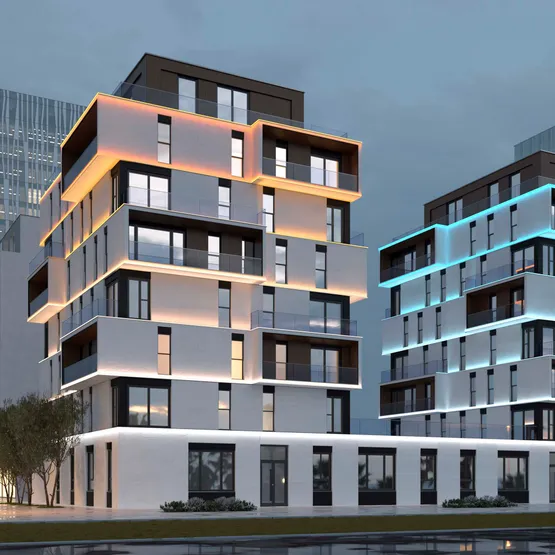 Фото #4 товара Светодиодная лента герметичная FLT-PS-A42-BLACK-23mm 24V Warm3000 (21 W/m, IP67, 30deg, 5m) (Arlight, -)